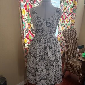 Hearts and Found Midi Jack Skellington Dress Large